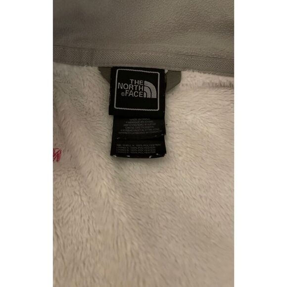 White pink northface osito full zip up fleece jacket/coat xs & small - Picture 5 of 11